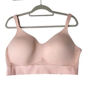 Rhonda Shear Molded Cup Bra 1X Salmon Pink Wireless Comfort‎ Full Coverage